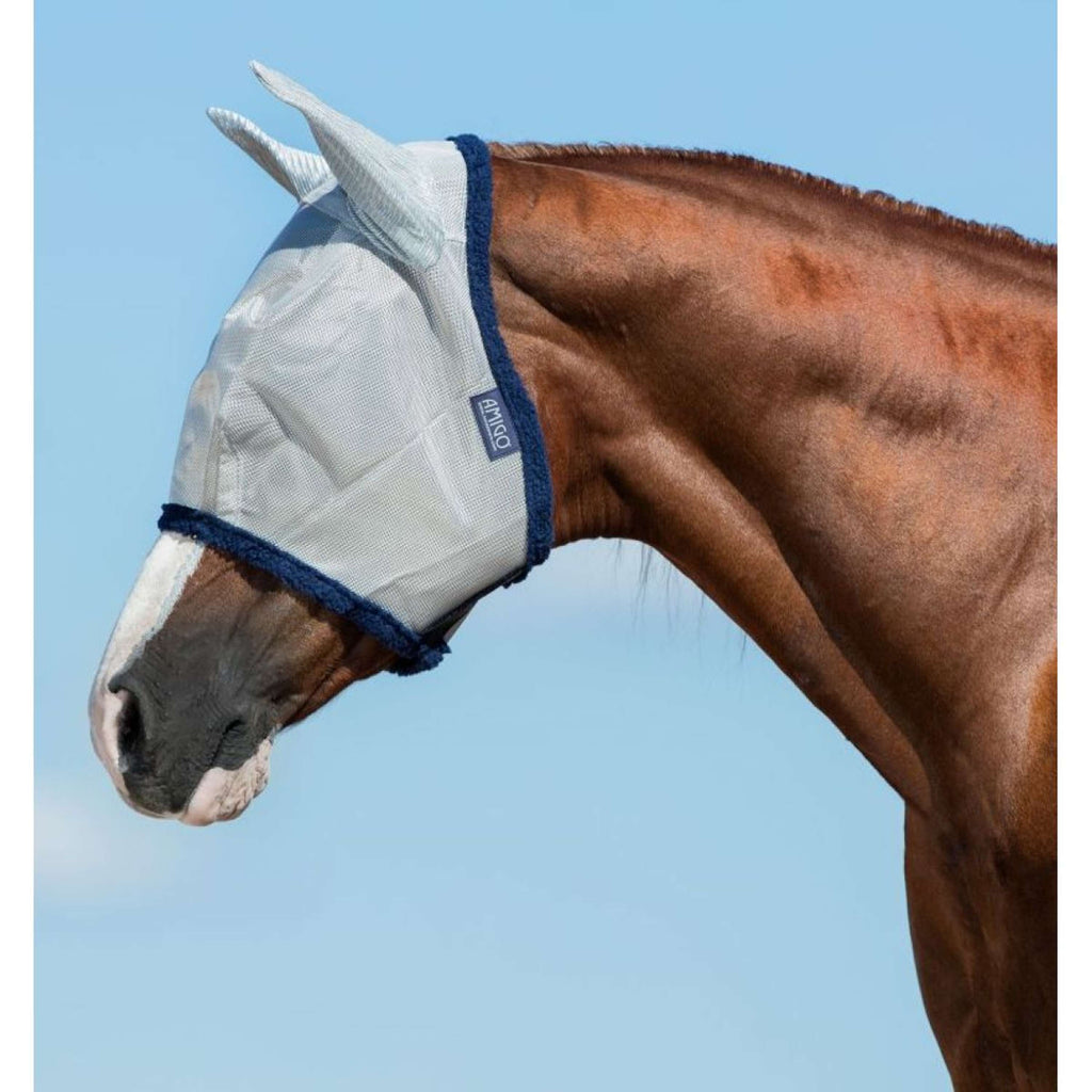 Amigo Fly Mask Silver/Navy