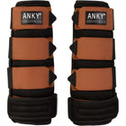 ANKY 3-in-1 Beenbeschermer 3D Mesh Black/Rust