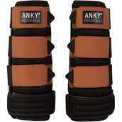 ANKY 3-in-1 Beenbeschermer 3D Mesh Black/Rust