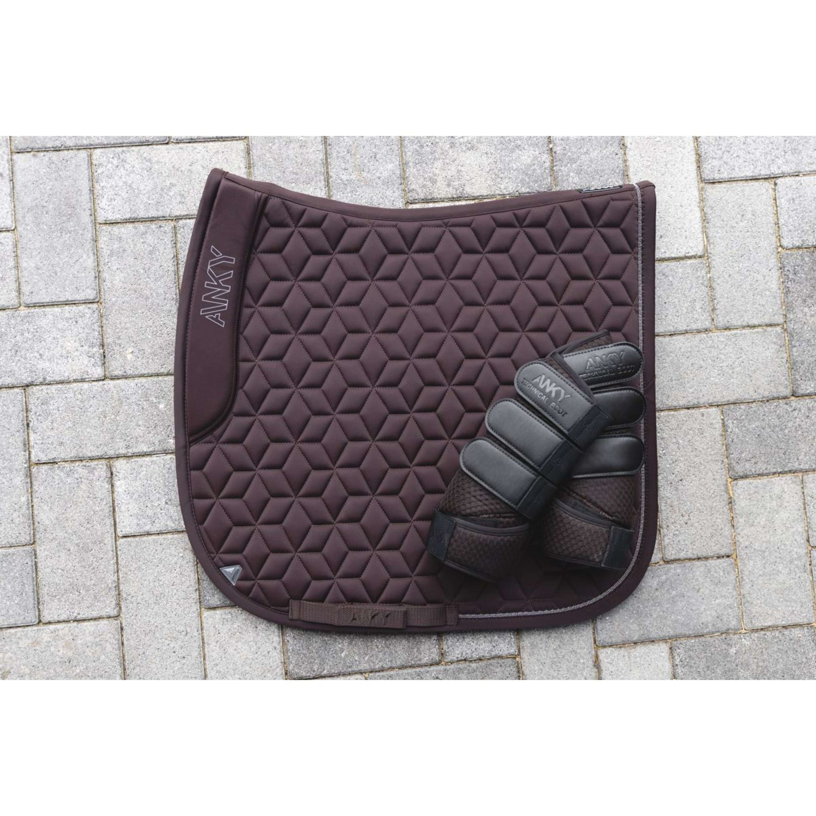 ANKY Beenbeschermers AW25 3D Mesh Chocolate Torte ANKY Beenbeschermers AW25 3D Mesh Chocolate Torte