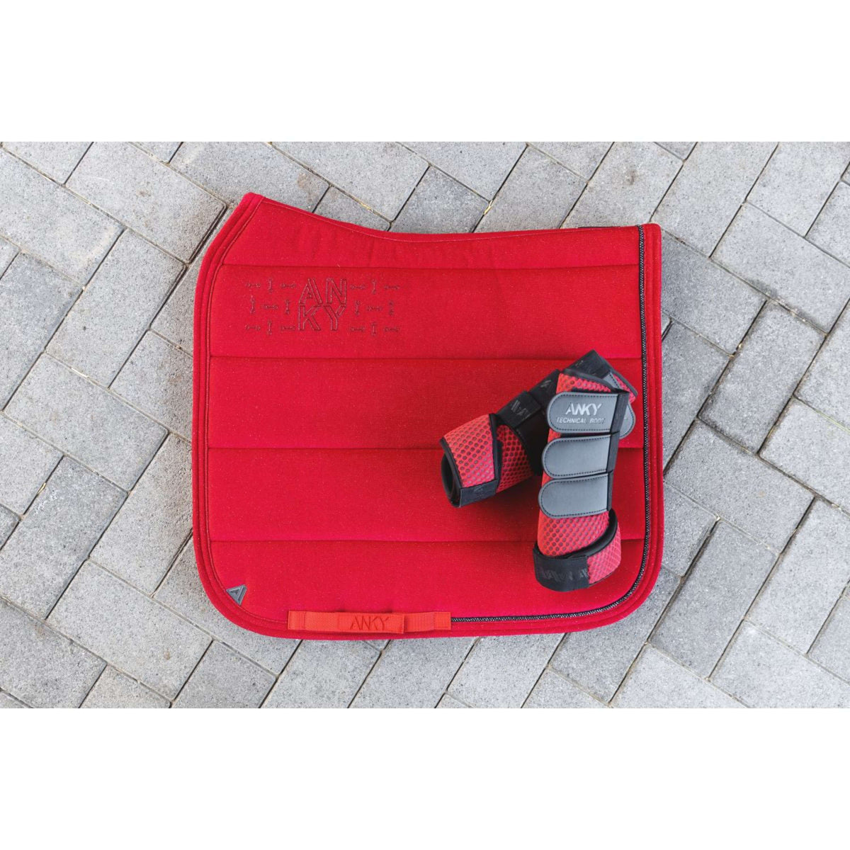 ANKY Beenbeschermers AW25 3D Mesh Equestrian Red