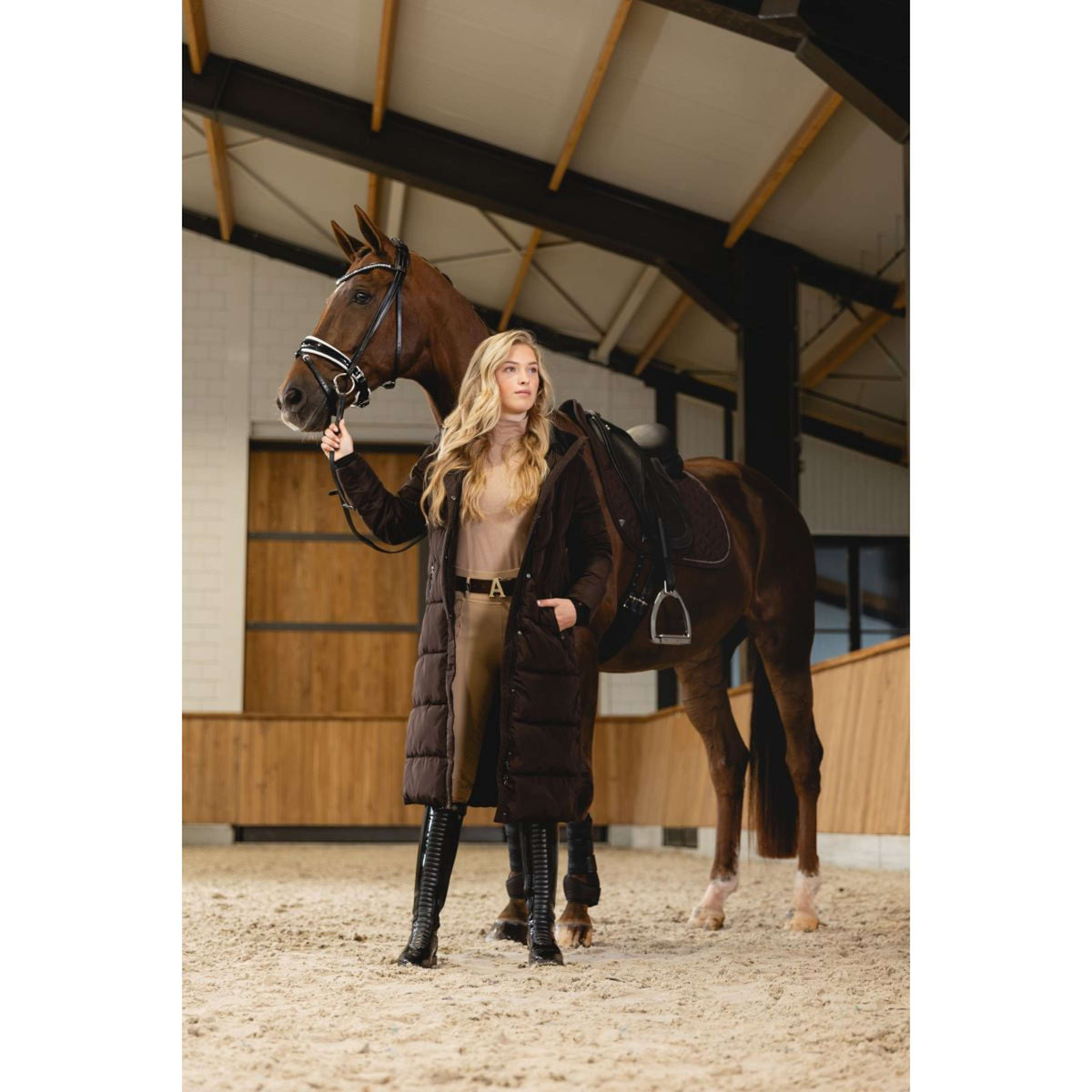 ANKY Lange Jas AW25 Puffer Chocolate Torte