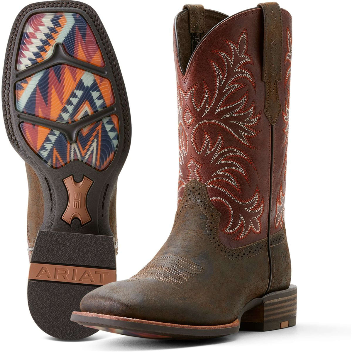 Ariat Westernlaars Oakwood Antique Gret/Roasted Chestnut