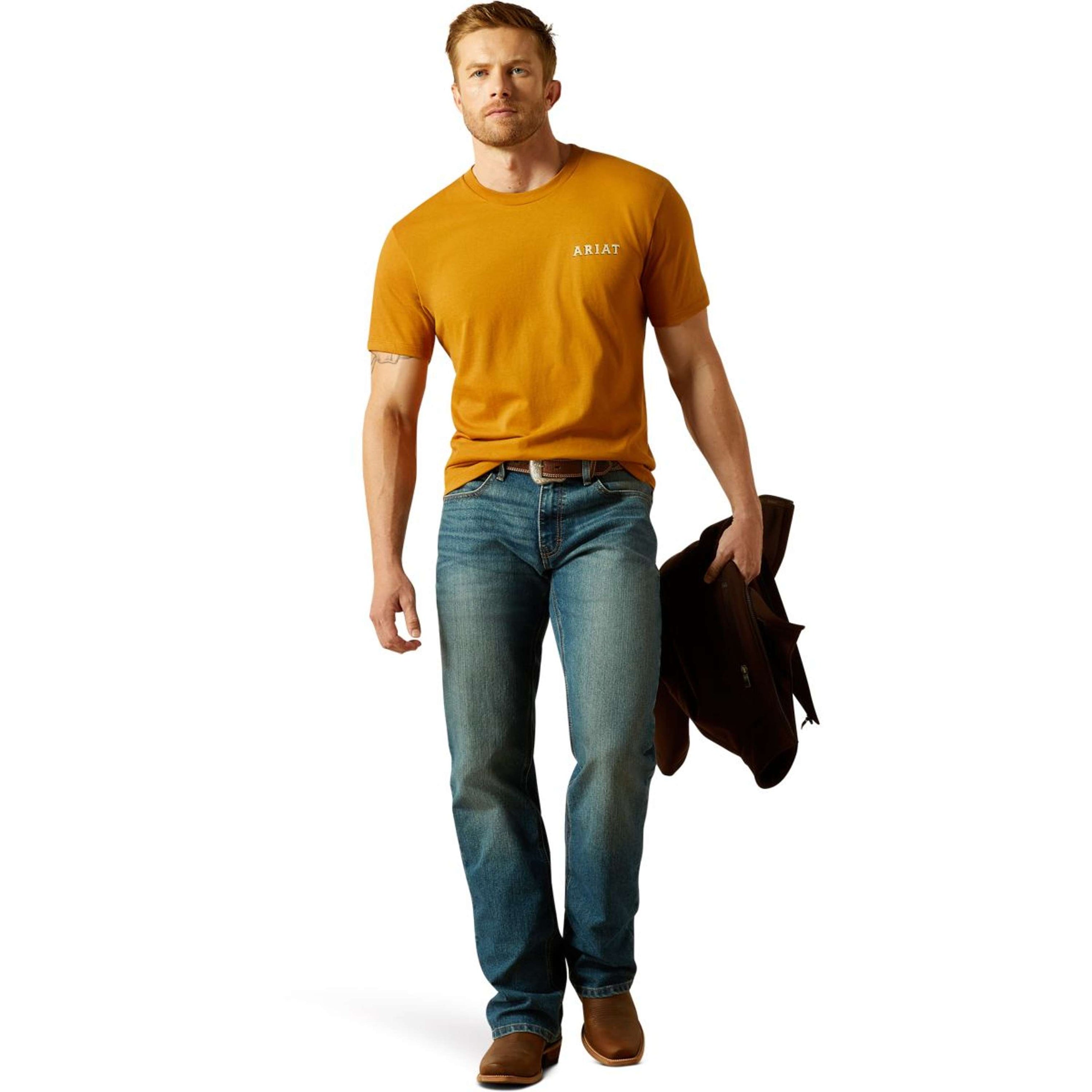 Ariat T-Shirt Scorpion Seal Heren Oranje