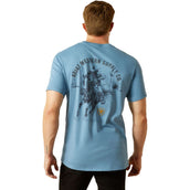 Ariat T-Shirt Blazing Saddle Heren Blauw