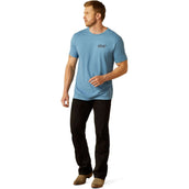 Ariat T-Shirt Blazing Saddle Heren Blauw
