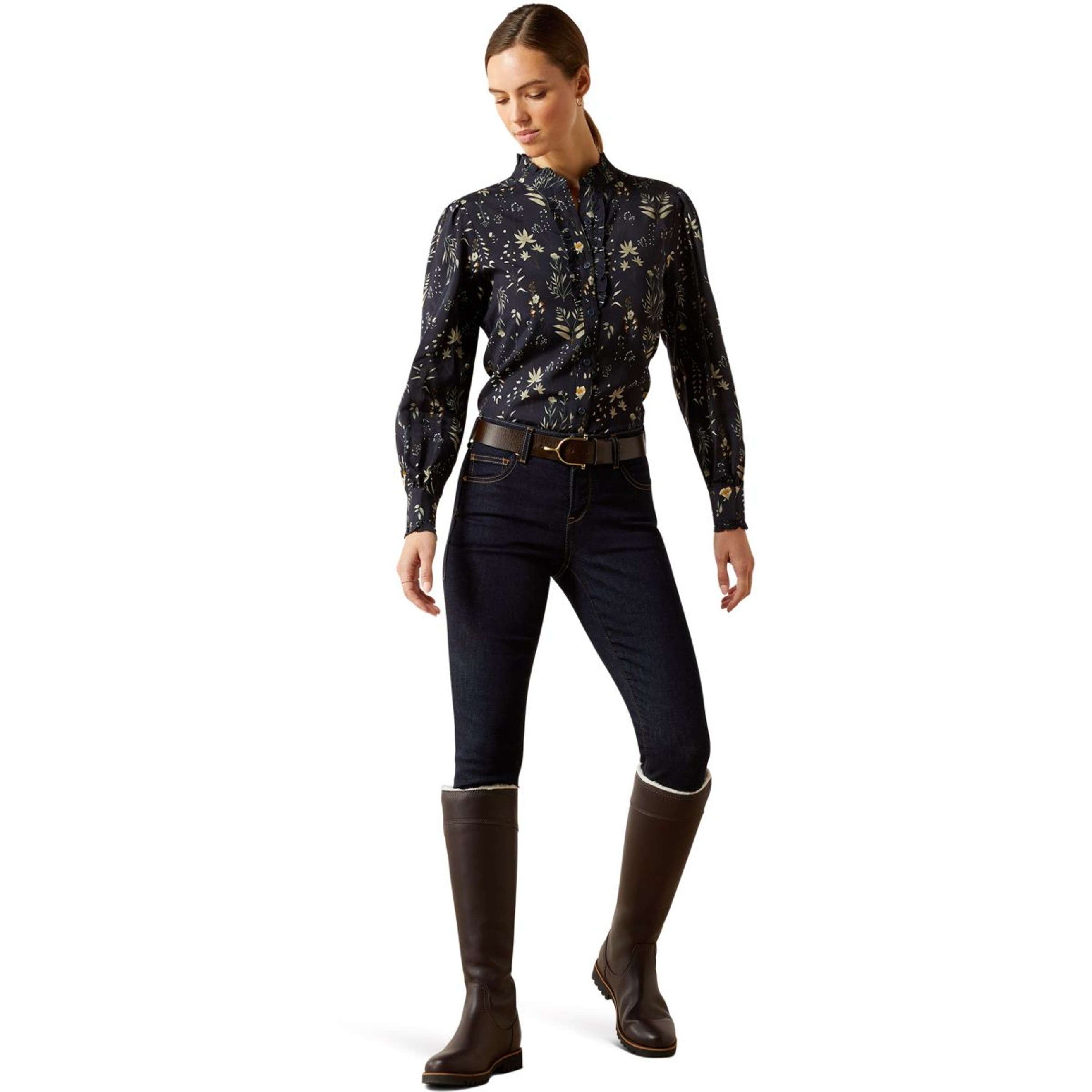 Ariat Blouse Cricklade Dames Navy Ariat Blouse Cricklade Dames Navy