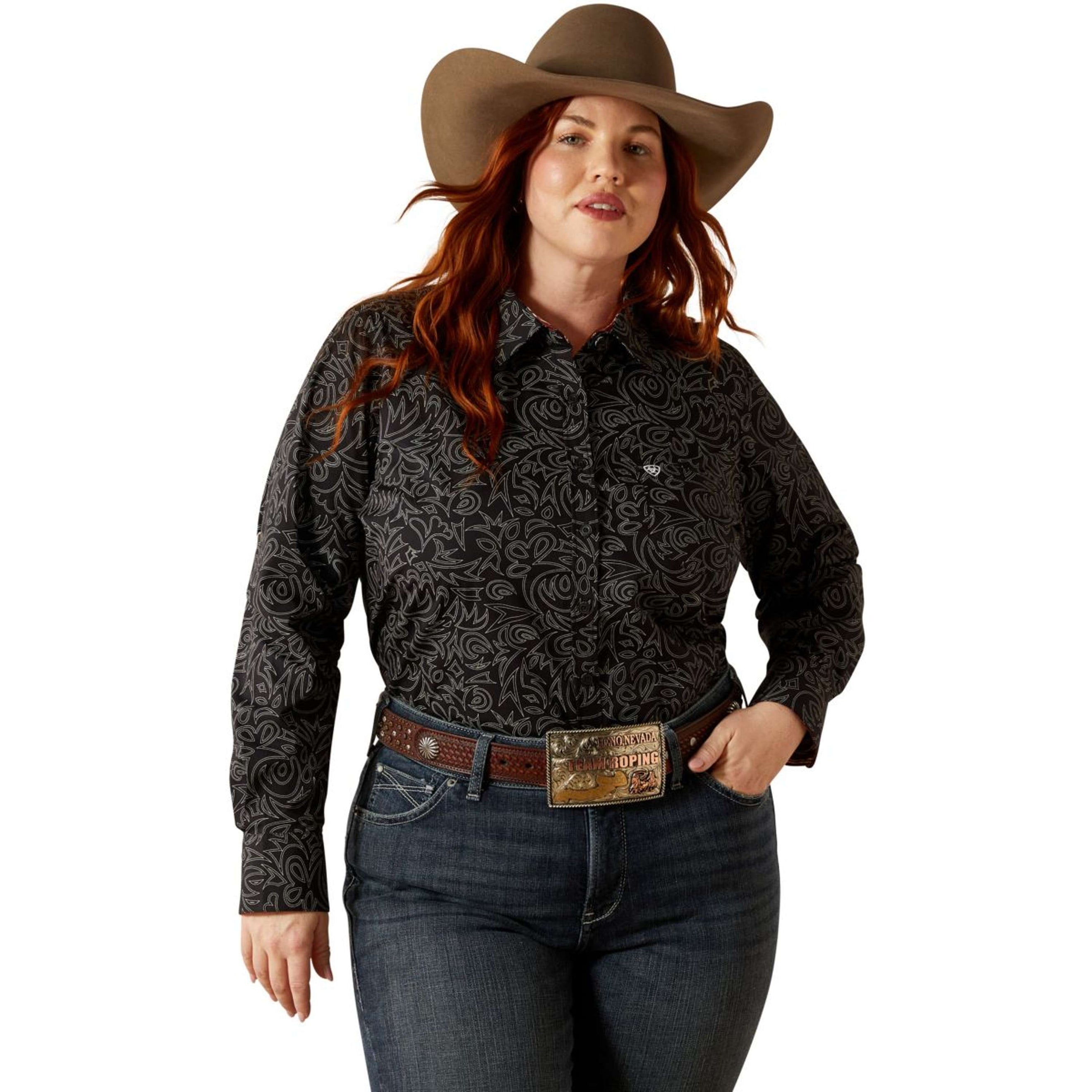 Ariat Blouse Kirby Dames Zwart