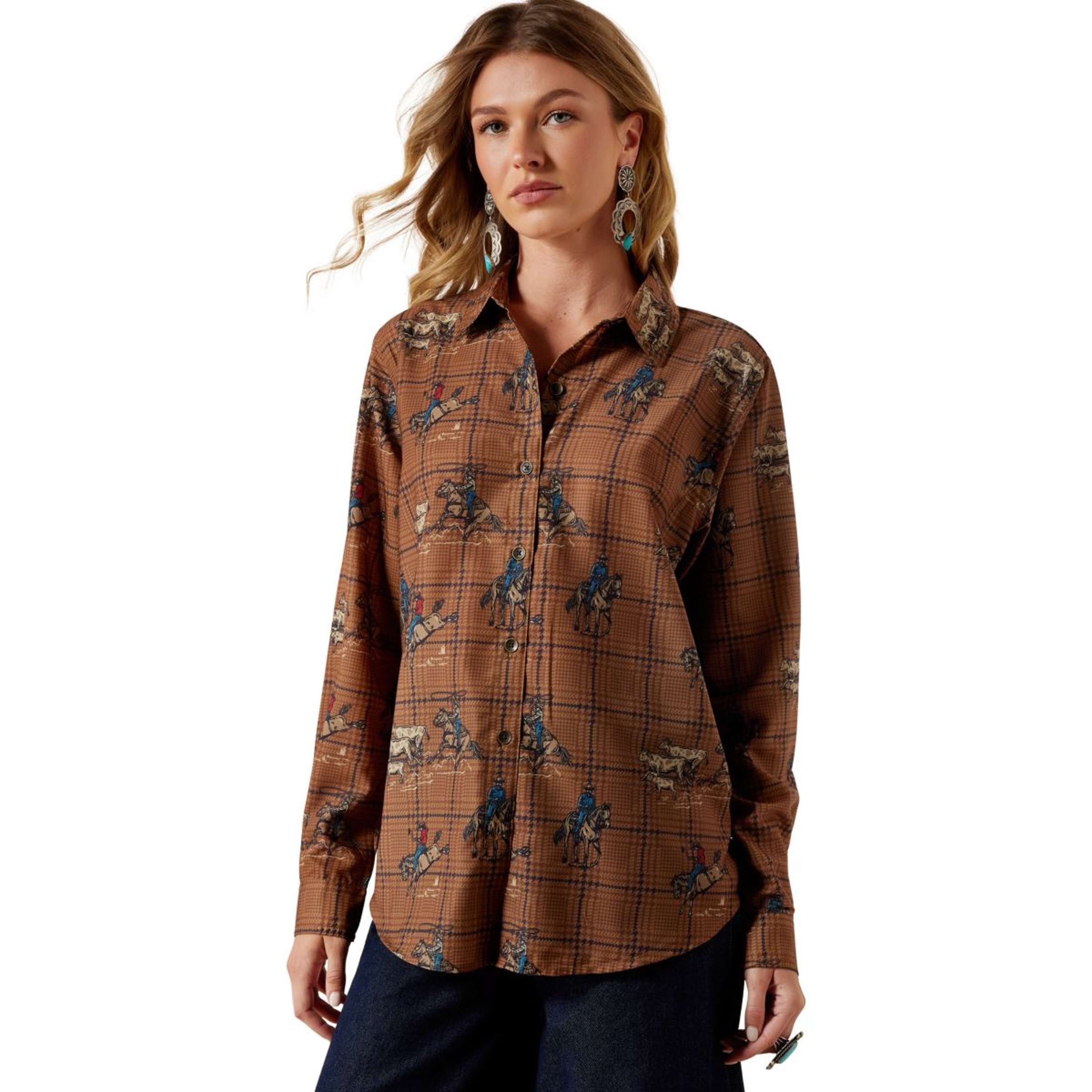 Ariat Blouse Homestyle Dames Bruin