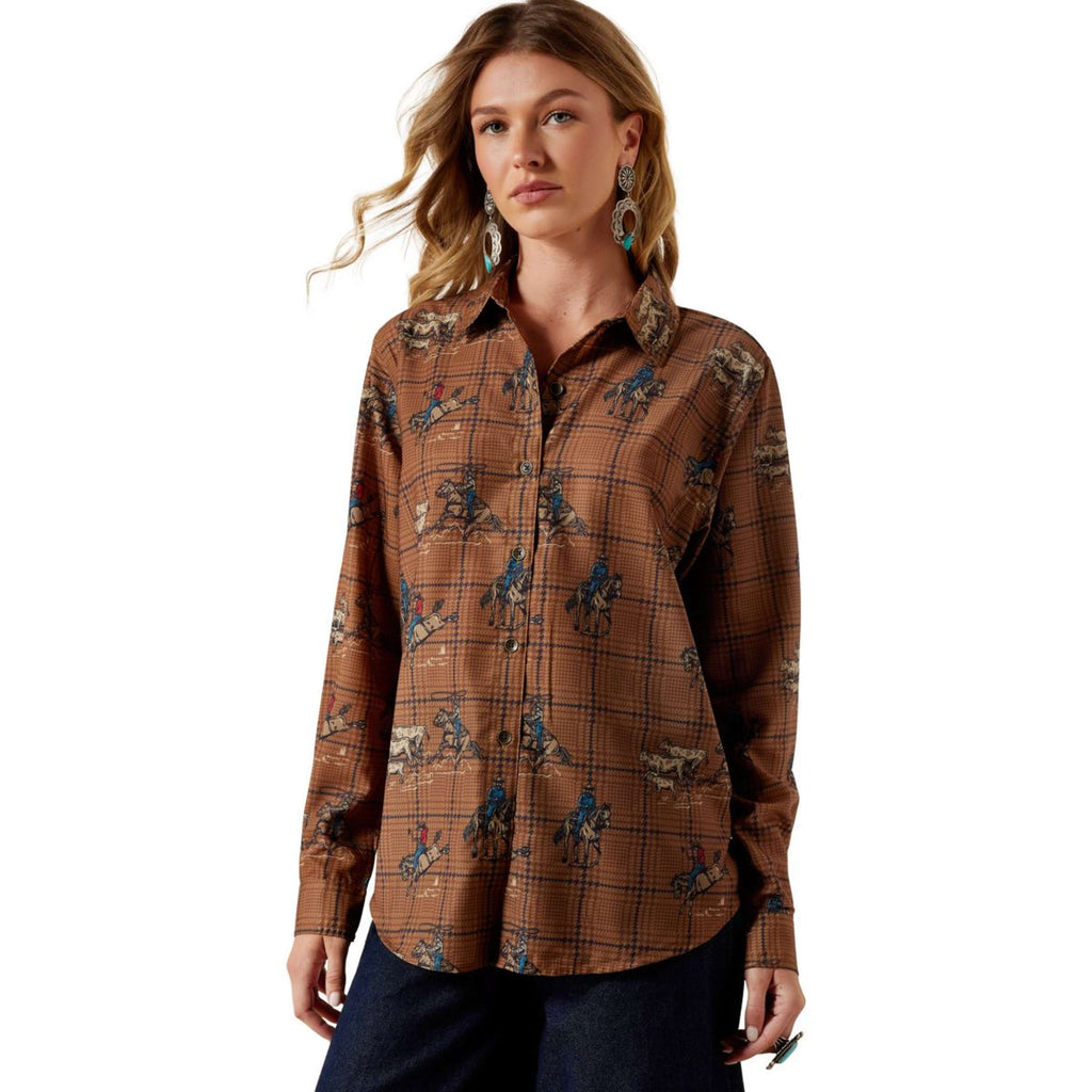 Ariat Blouse Homestyle Dames Bruin