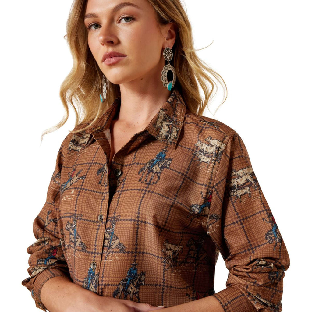 Ariat Blouse Homestyle Dames Bruin