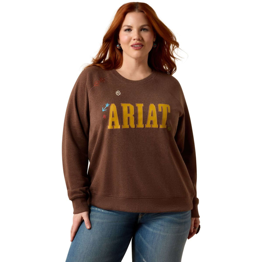Ariat Trui Essential Crew Dames Chicory Coffee