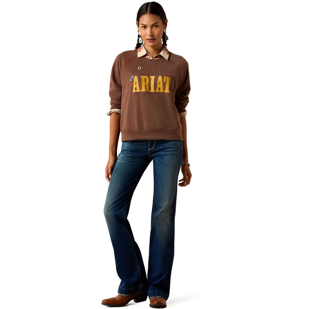 Ariat Trui Essential Crew Dames Chicory Coffee