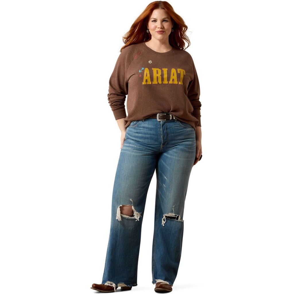 Ariat Trui Essential Crew Dames Chicory Coffee