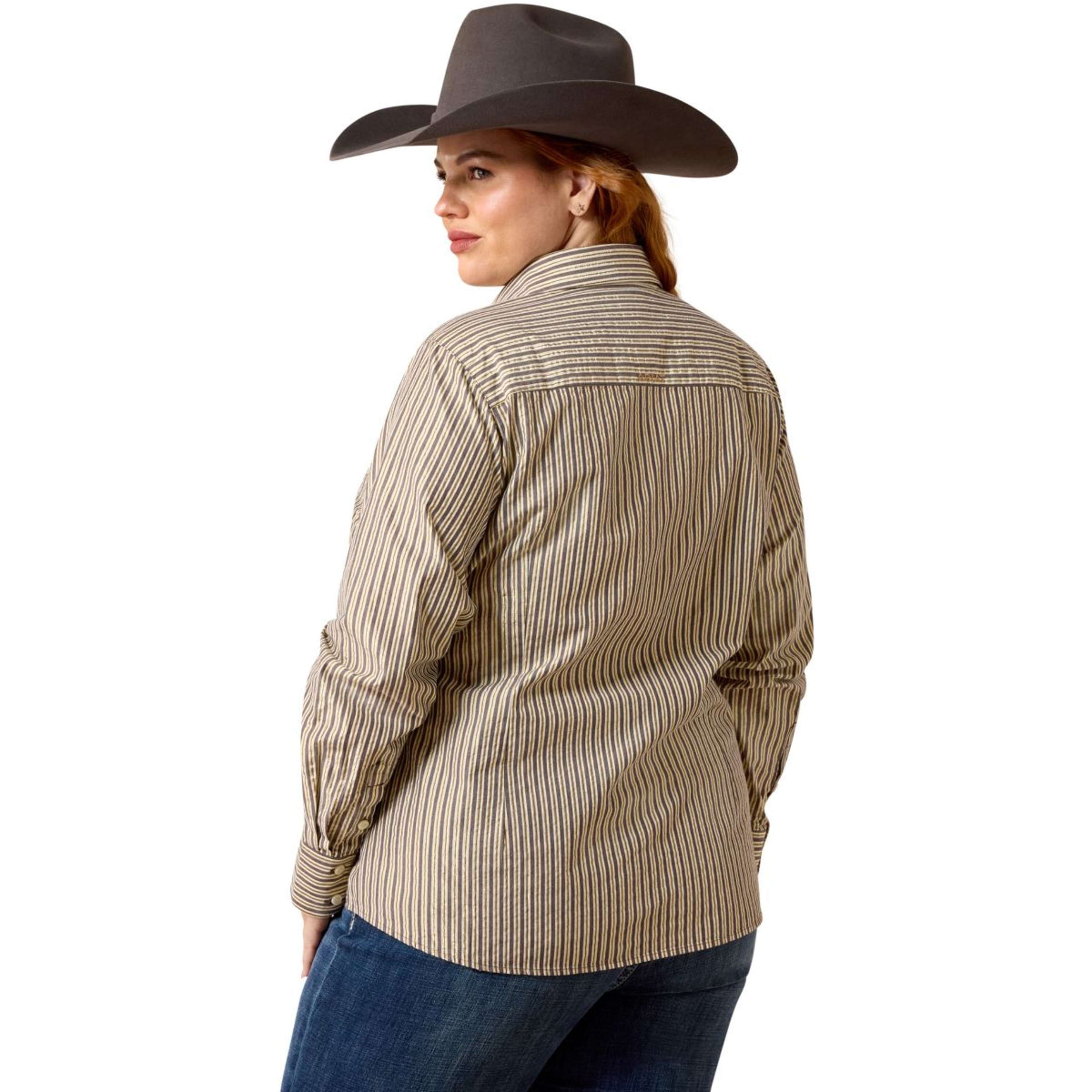 Ariat Blouse Kirby Dames Chocolate Plum