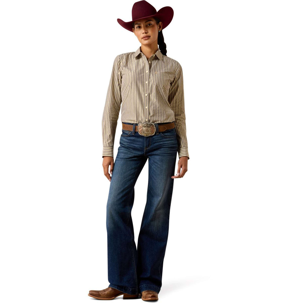 Ariat Blouse Kirby Dames Chocolate Plum