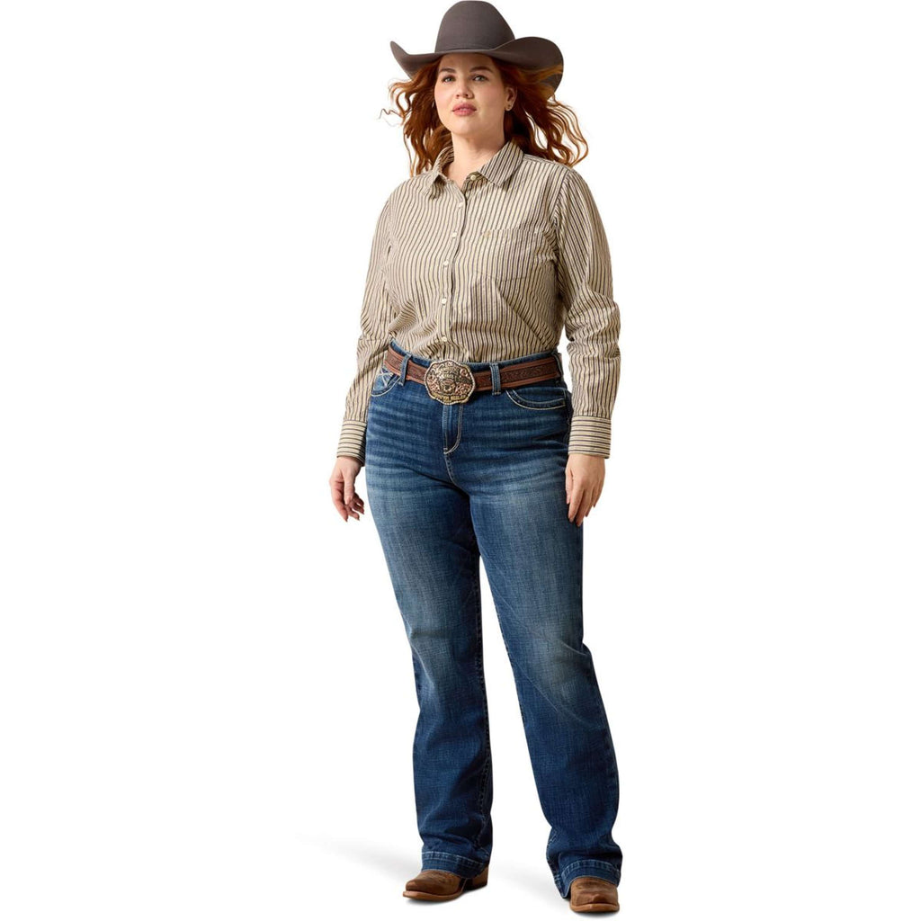 Ariat Blouse Kirby Dames Chocolate Plum