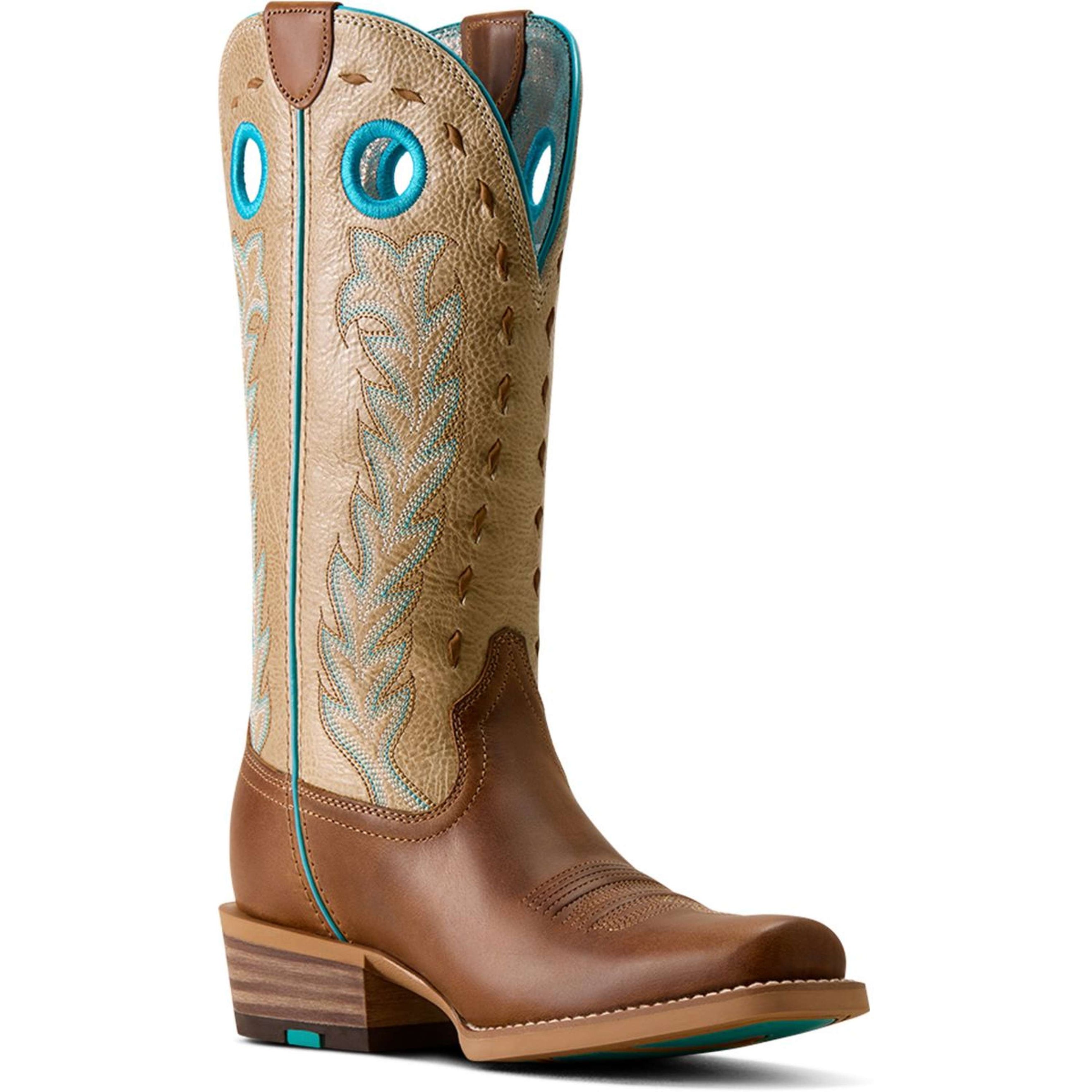 Ariat Westernlaarzen Lucera NcToe Dames Wheat Brown/Soft Parchment Ariat Westernlaarzen Lucera NcToe Dames Wheat Brown/Soft Parchment