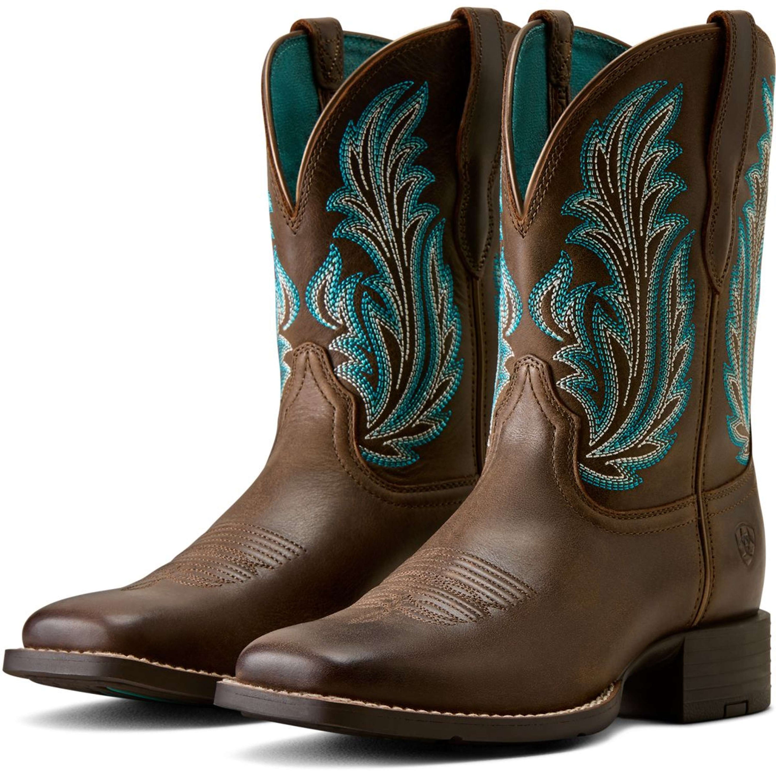 Ariat Westernlaarzen Round Up Filly Dames Dark Cacao