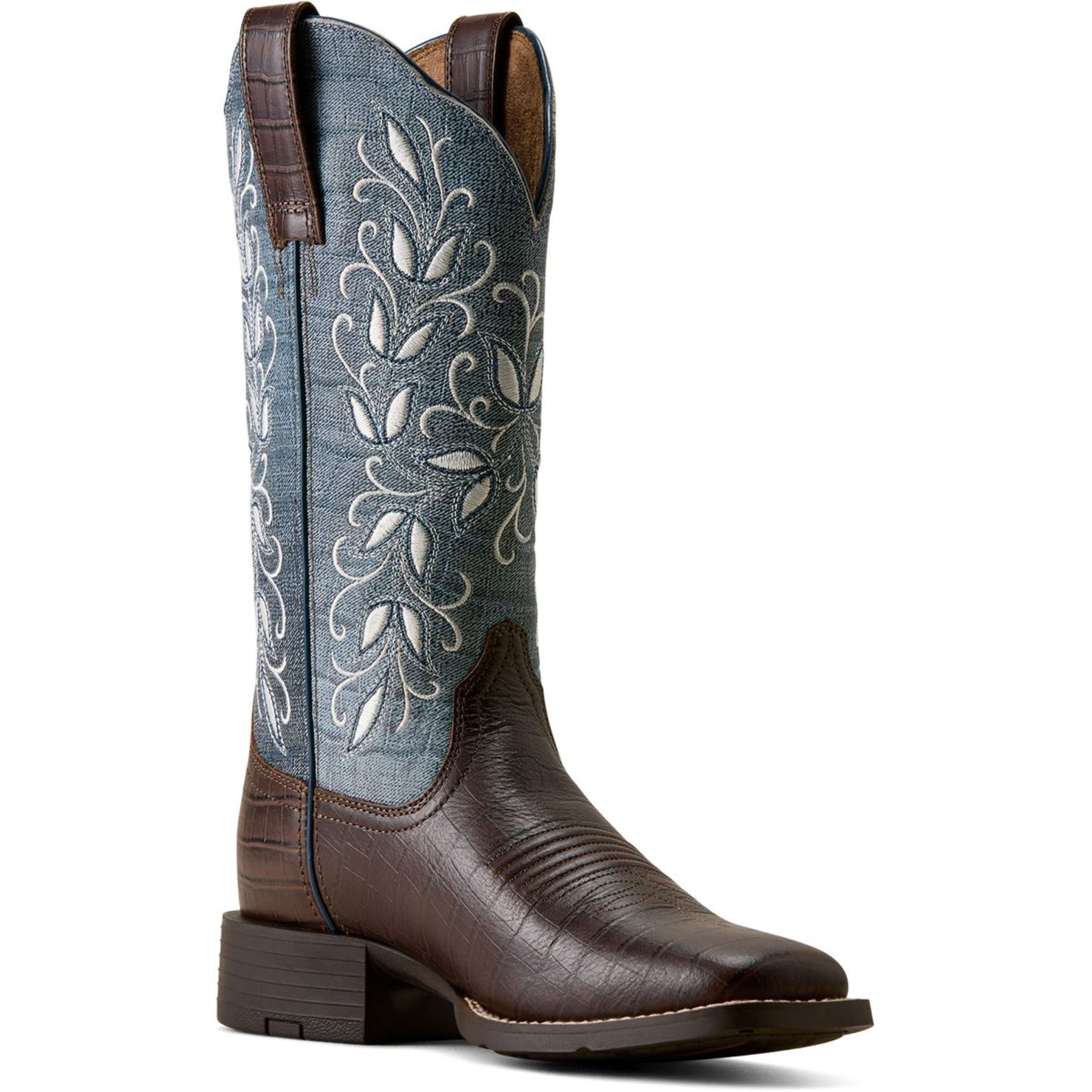 Ariat Westernlaarzen Round Up Holly Dames Chocolate Croc
