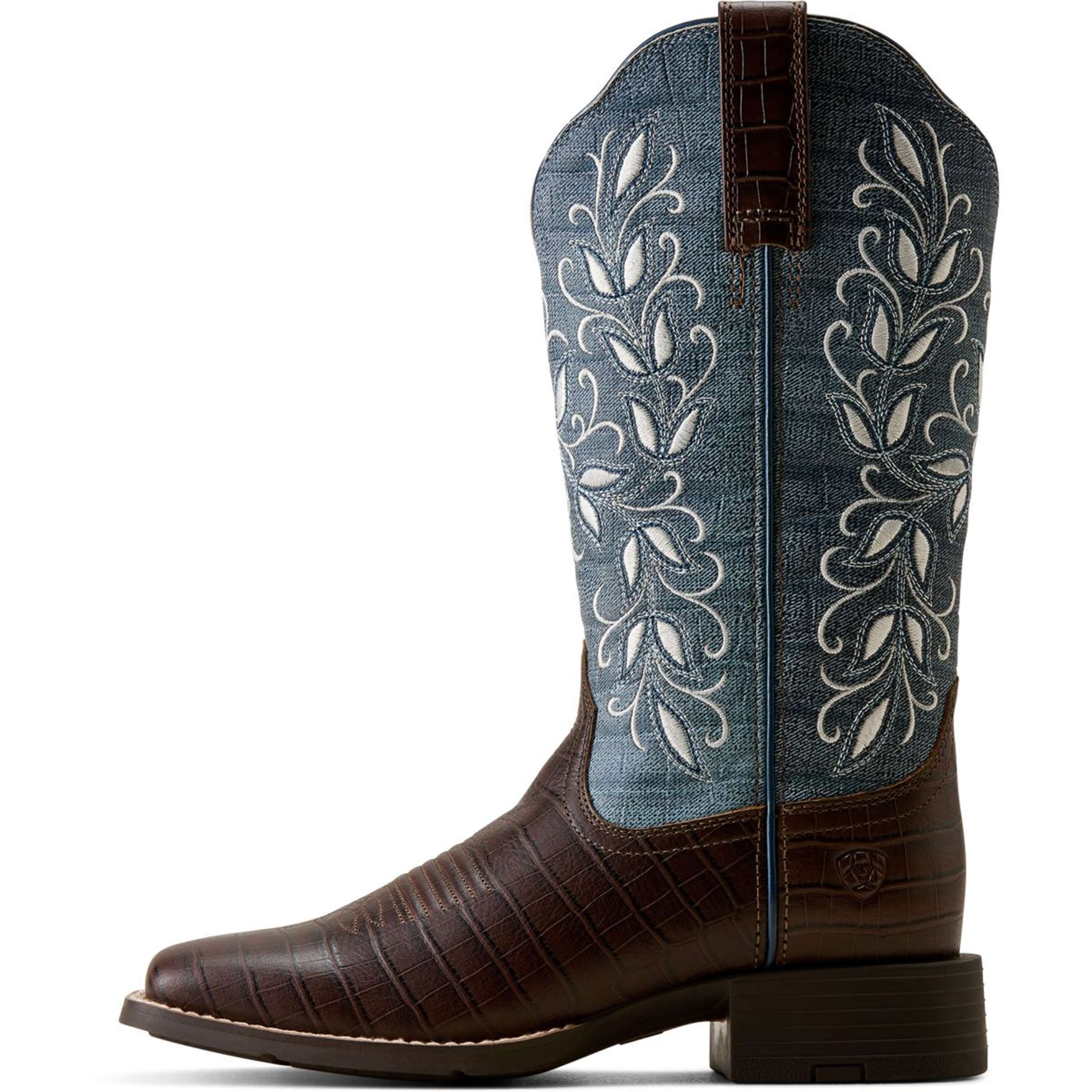 Ariat Westernlaarzen Round Up Holly Dames Chocolate Croc
