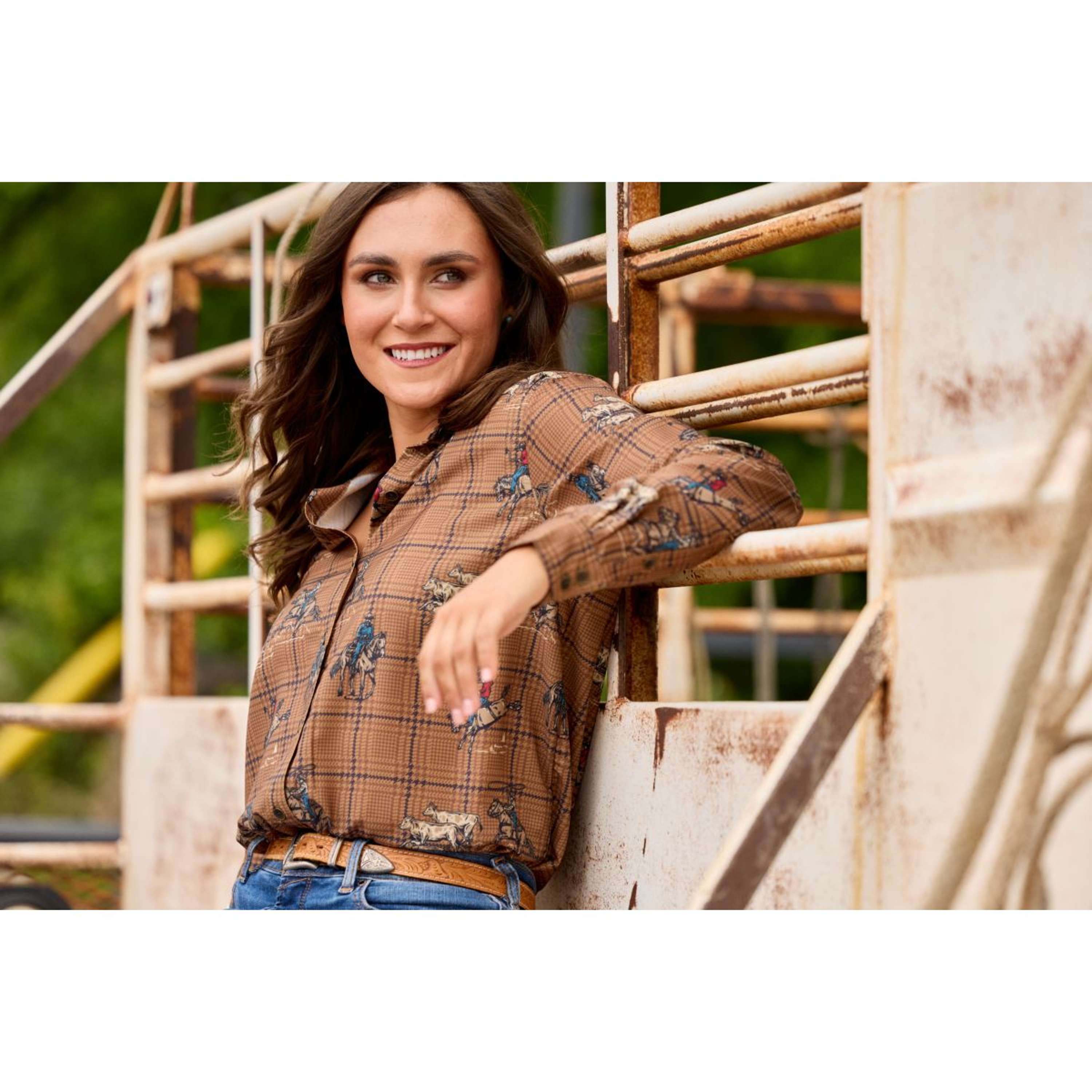 Ariat Blouse Homestyle Dames Bruin