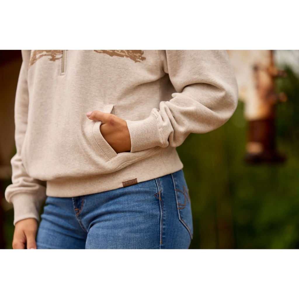 Ariat Sweater Running Wild Dames Oatmeal