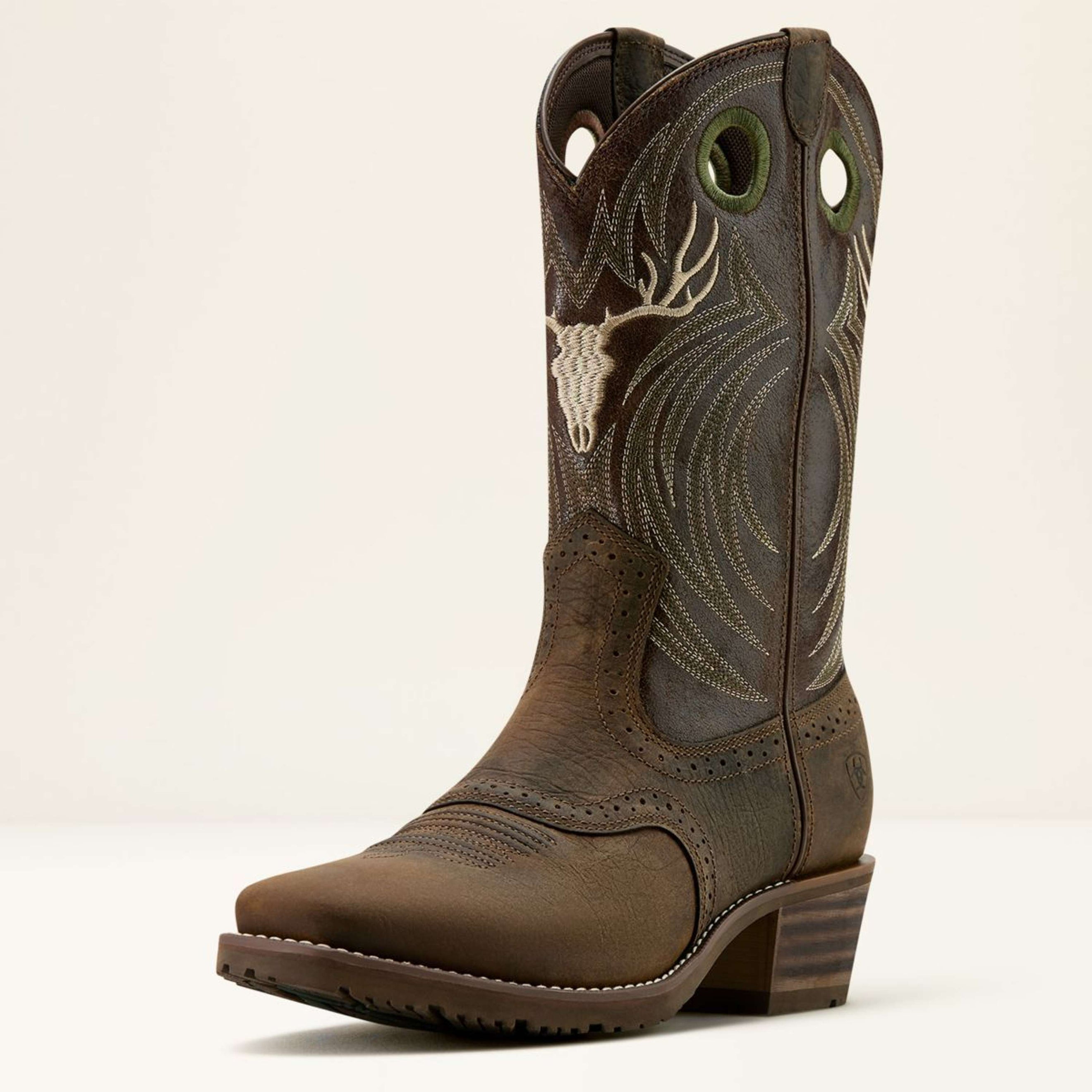 Ariat Westernlaarzen Hybrid Roughstock Antler Heren Wild Taupe/Espresso