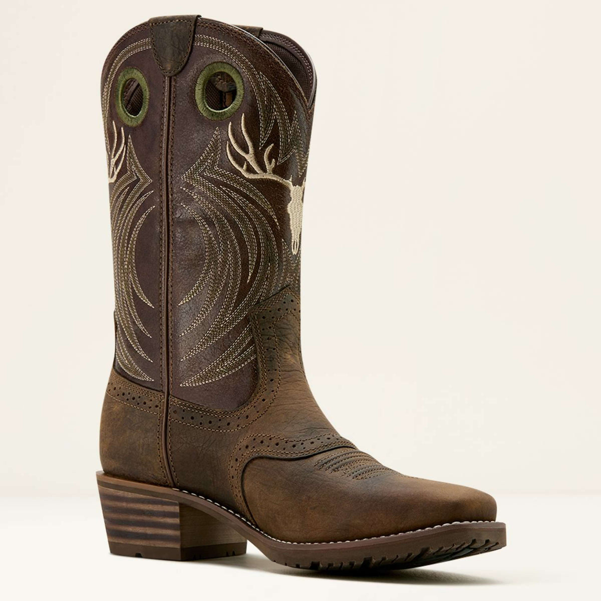 Ariat Westernlaarzen Hybrid Roughstock Antler Heren Wild Taupe/Espresso