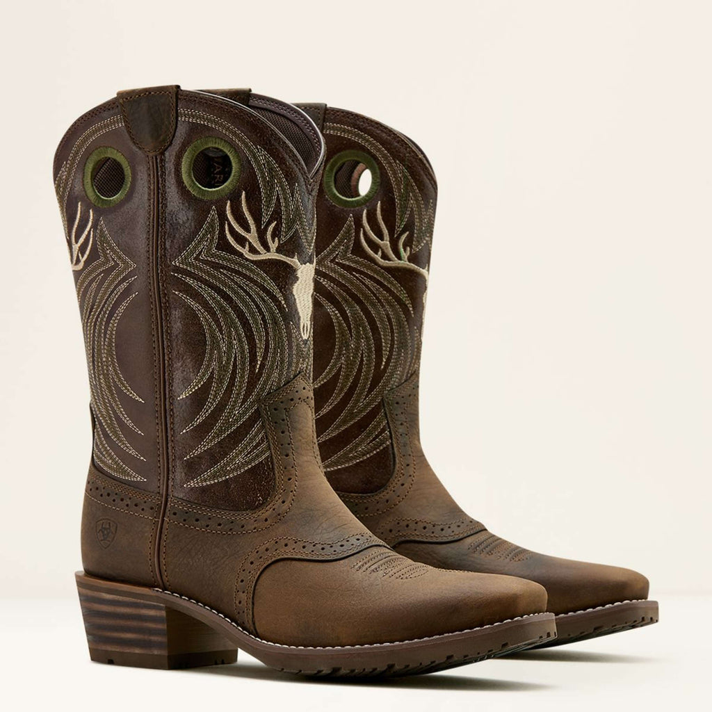 Ariat Westernlaarzen Hybrid Roughstock Antler Heren Wild Taupe/Espresso