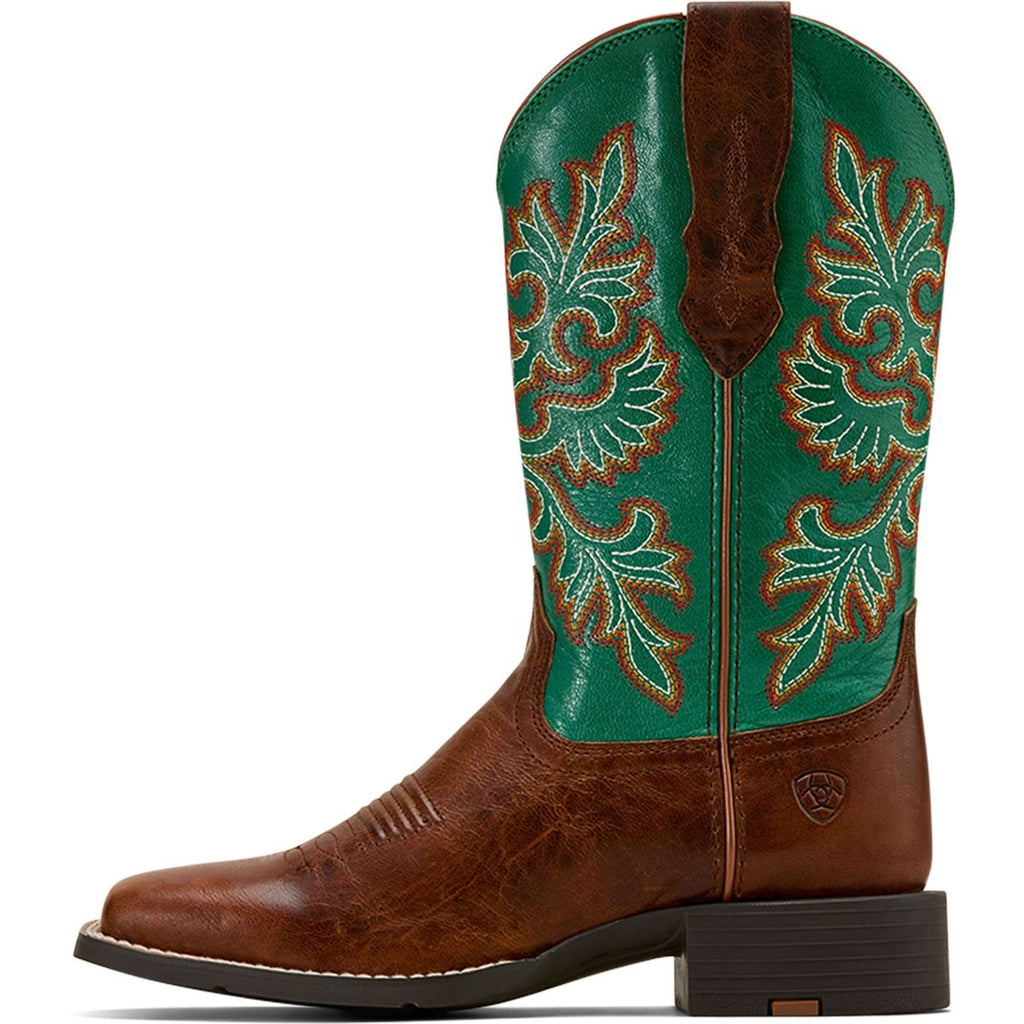 Ariat Westernlaarzen Round Up Stretchfit Dames Arizona Brown/Aged Jade