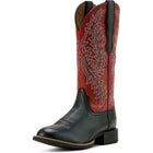 Ariat Westernlaarzen Round Up Stretchfit Dames Black Deertan/Garnet Emboss