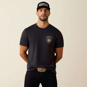 Ariat T-Shirt American Bison Tee Heren Charcoal Heather