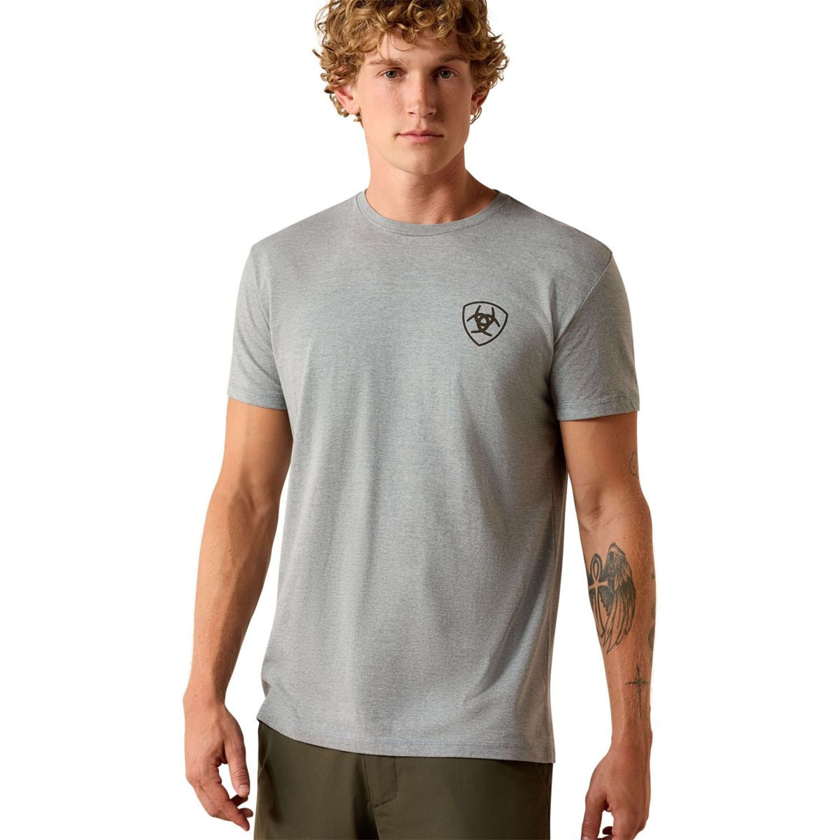 Ariat T-Shirt Banner Badge Heren Grijs