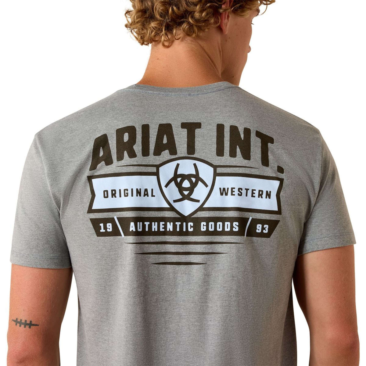 Ariat T-Shirt Banner Badge Heren Grijs