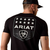 Ariat T-Shirt Patriotic Heren Zwart