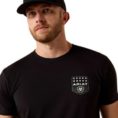 Ariat T-Shirt Patriotic Heren Zwart