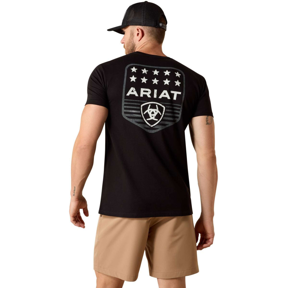 Ariat T-Shirt Patriotic Heren Zwart