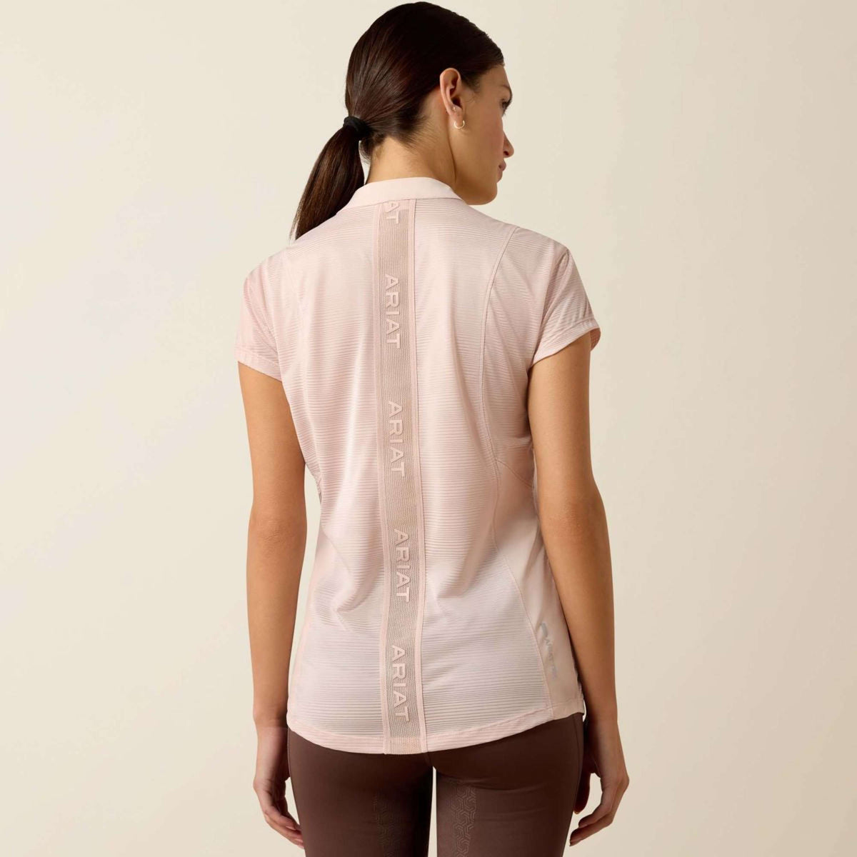 Ariat T-Shirt Breathe 1/2 Zip Dames Sepia Rose