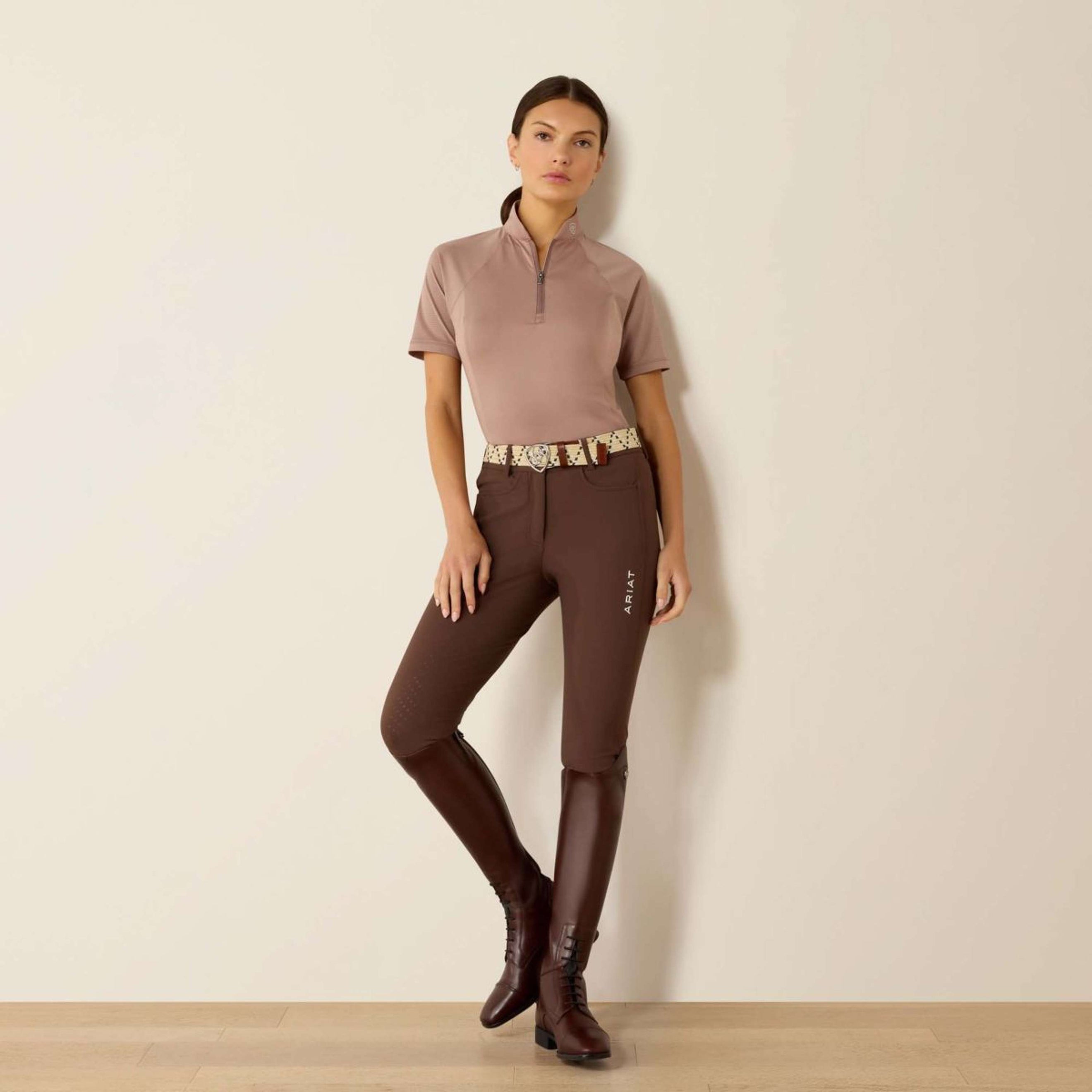 Ariat T-Shirt Soquel 1/4 Zip Baselayer Dames Antler Ariat T-Shirt Soquel 1/4 Zip Baselayer Dames Antler