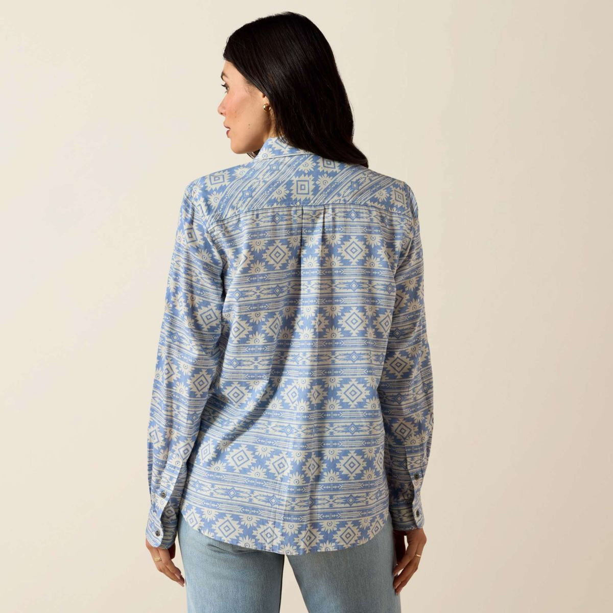 Ariat Blouse Billie Jean Dames Ashleigh Blue Crystal Southwes