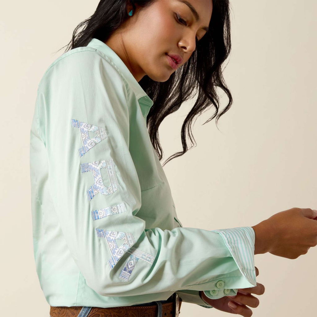 Ariat Shirt Team Kirby Lange Mouwen Dusty Aqua
