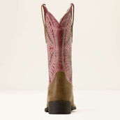 Ariat Westernlaarzen Round Up Ruidoso Dames Brown Bomber/Dusty Rose