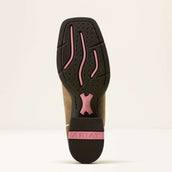 Ariat Westernlaarzen Round Up Ruidoso Dames Brown Bomber/Dusty Rose