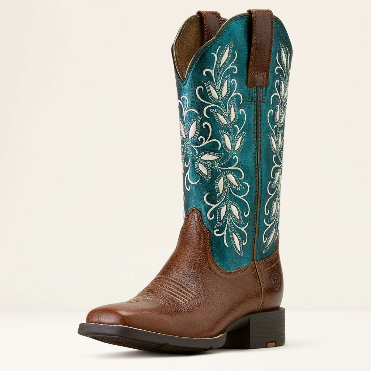 Ariat Westernlaarzen Round Up Holly Dames Beasty Brown/Metallic Sea