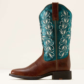 Ariat Westernlaarzen Round Up Holly Dames Beasty Brown/Metallic Sea