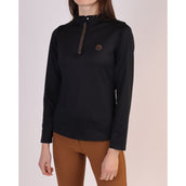 Montar Shirt Briella Rosegold Crystals Lange Mouwen Zwart