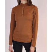 Montar Shirt Briella Rosegold Crystals Lange Mouwen Toffee