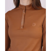 Montar Shirt Briella Rosegold Crystals Lange Mouwen Toffee