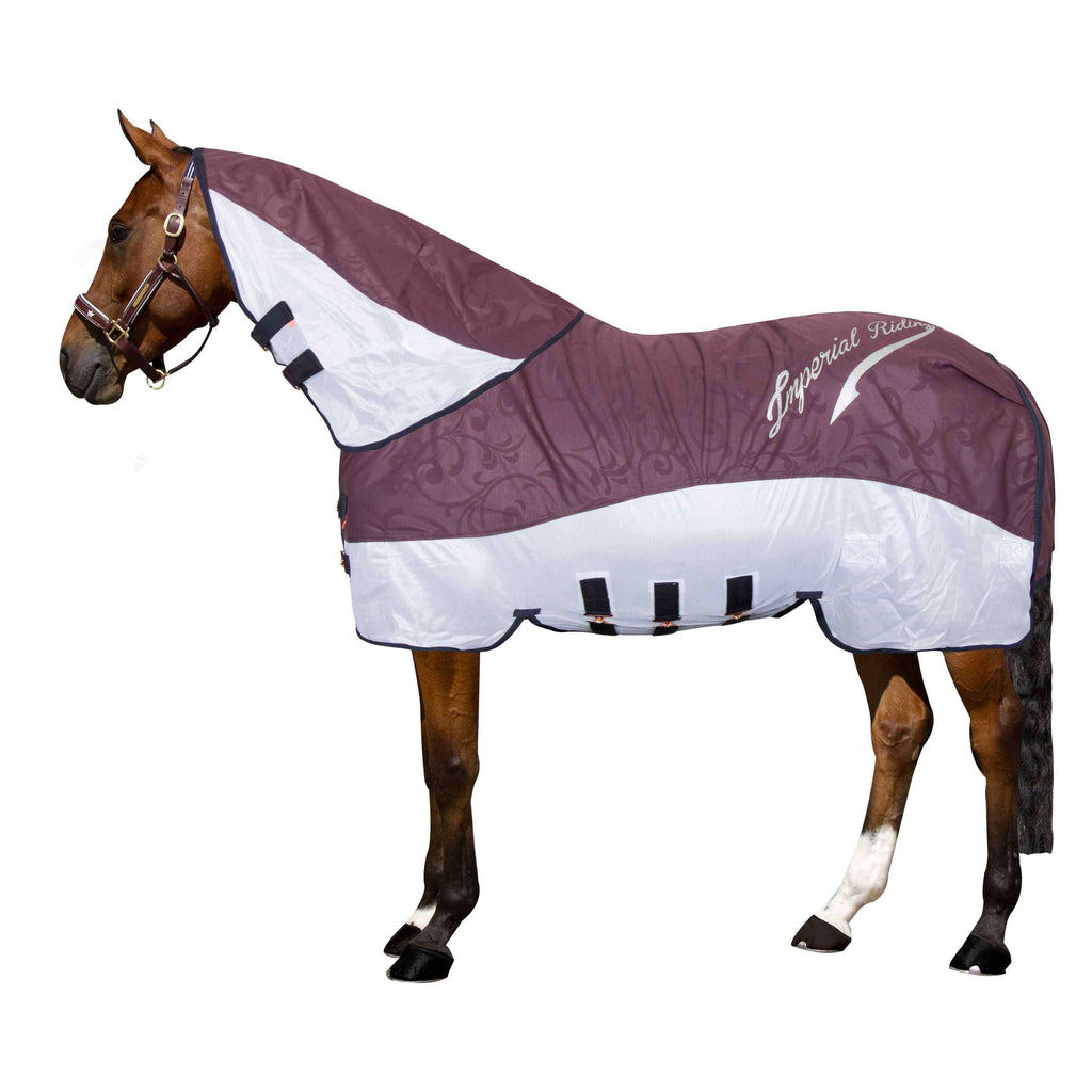 Imperial Riding Vliegen- en Regendeken IRHSuper-Dry Bordeaux